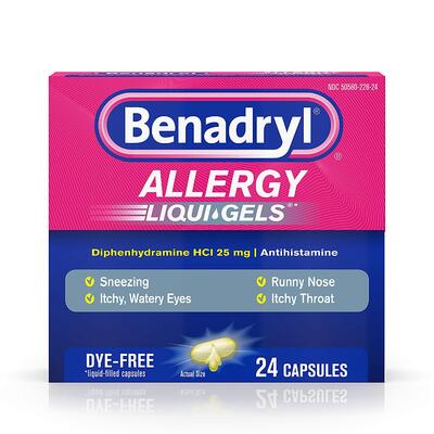 BENADRYL DYE FREE LIQ GEL 24CT