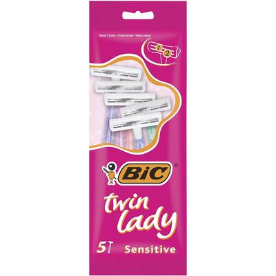 Bic Twin Lady Disp Razor 5's