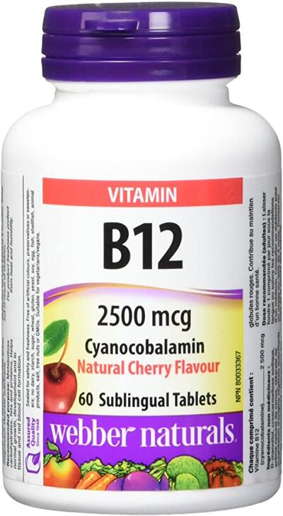 WEB-VIT B12 2500 MCG 60 TABS