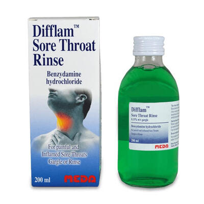 DIFFLAM SORE THROAT RINSE