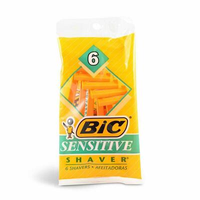 BIC SHAVER 6'S SENSITIVE