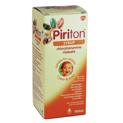 PIRITON SYRUP 150ML GLAXO